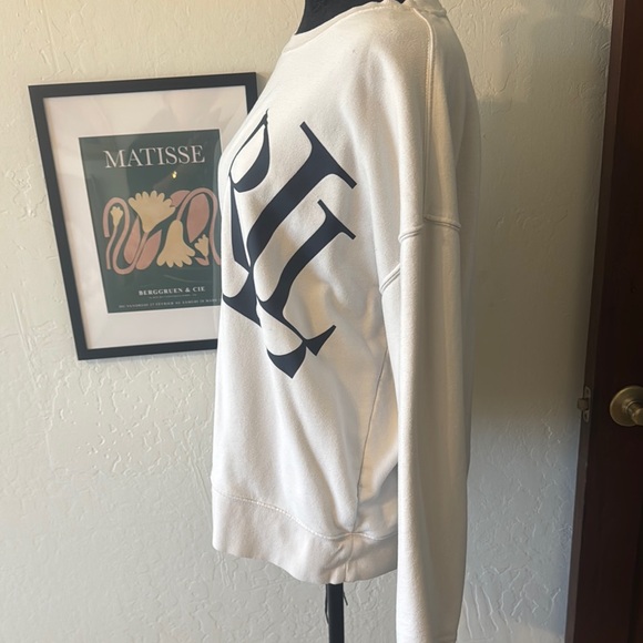 Ralph Lauren White Sweatshirt with Black Logo - Picture 4 of 6
